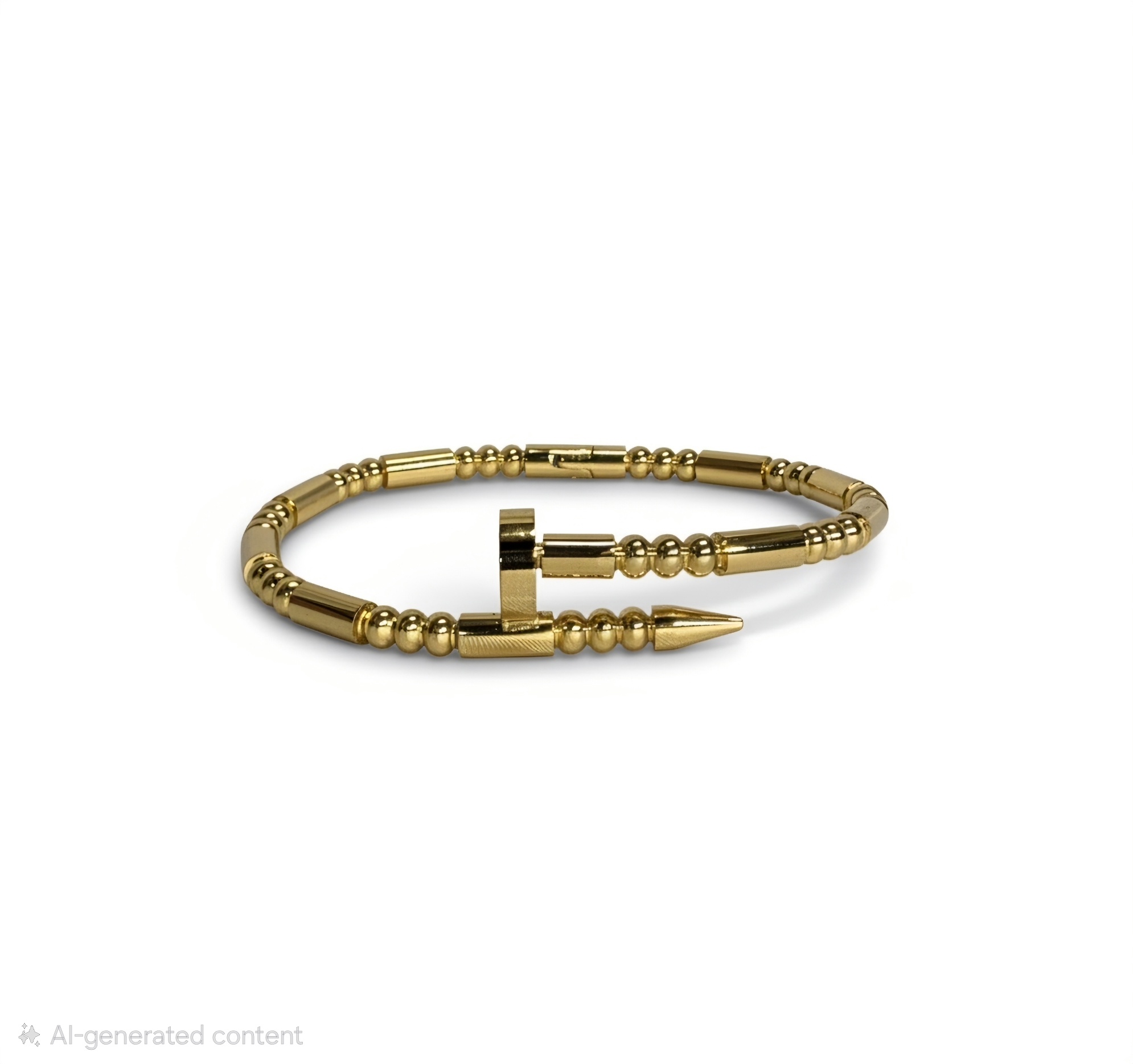 Beaded Gold Nail Kada